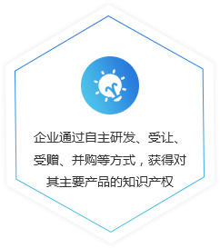 企業通過自主研發、受讓、受贈、并購等方式，獲得對其主要產品的知識產權